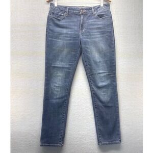 Lucky Brand Lolita Crop Jeans Womens 10/30 Medium Wash Blue Straight Leg Denim